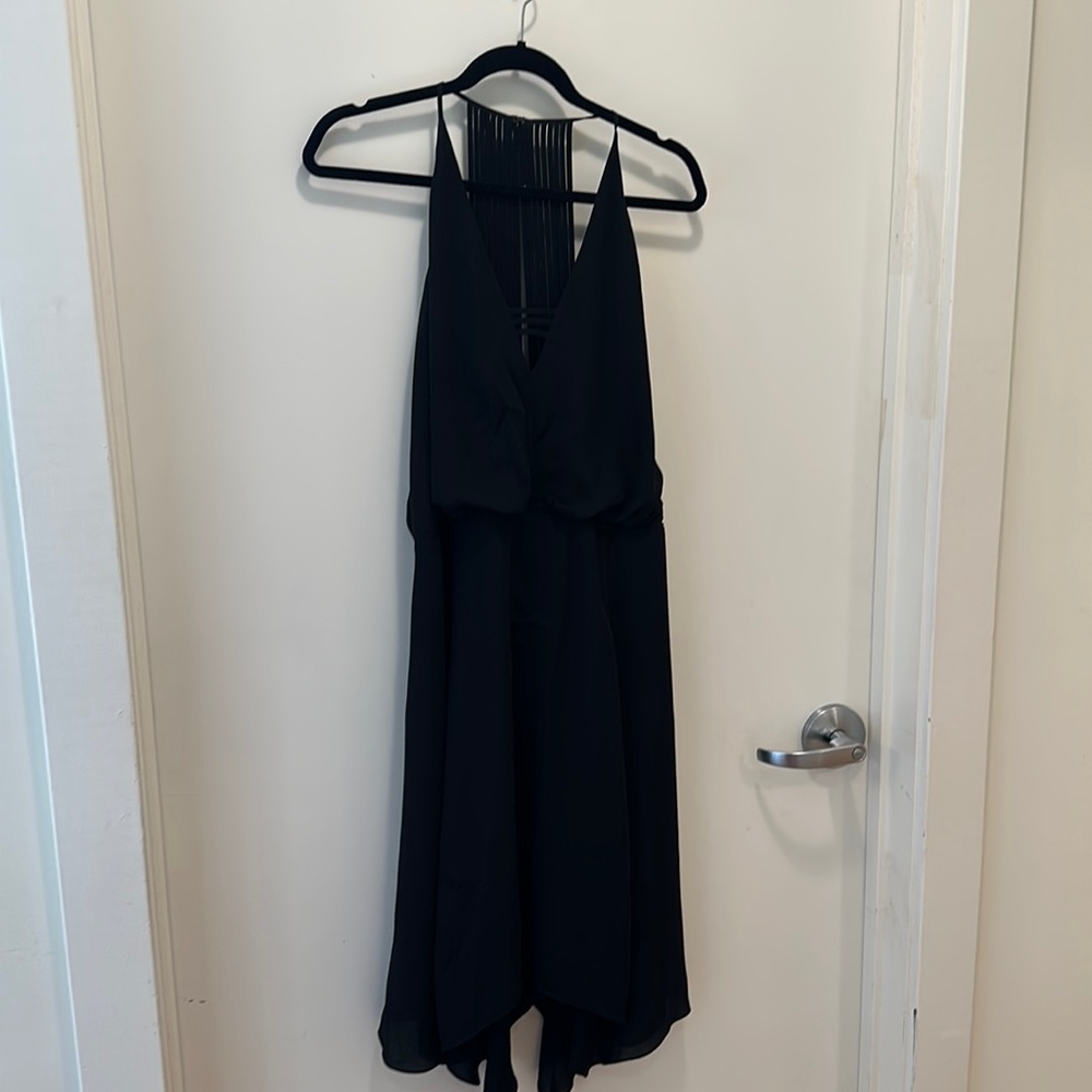 White House Black Market Black low cut backless dress